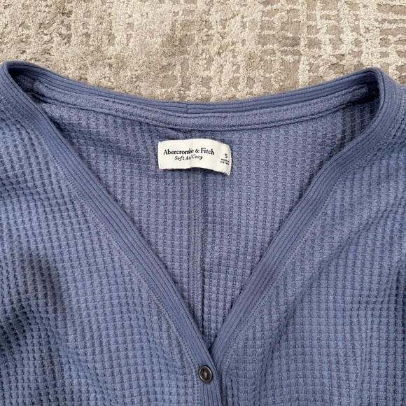 Blue Button-Up Cardigan - Picture 2 of 3